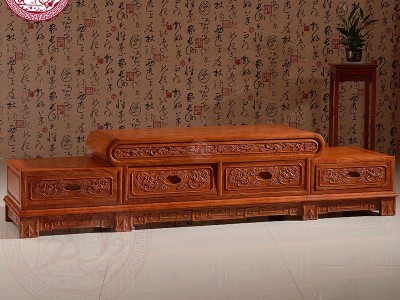 东阳红木家具非洲花梨木T型电视柜2米m圆头影视柜古典中式全实木