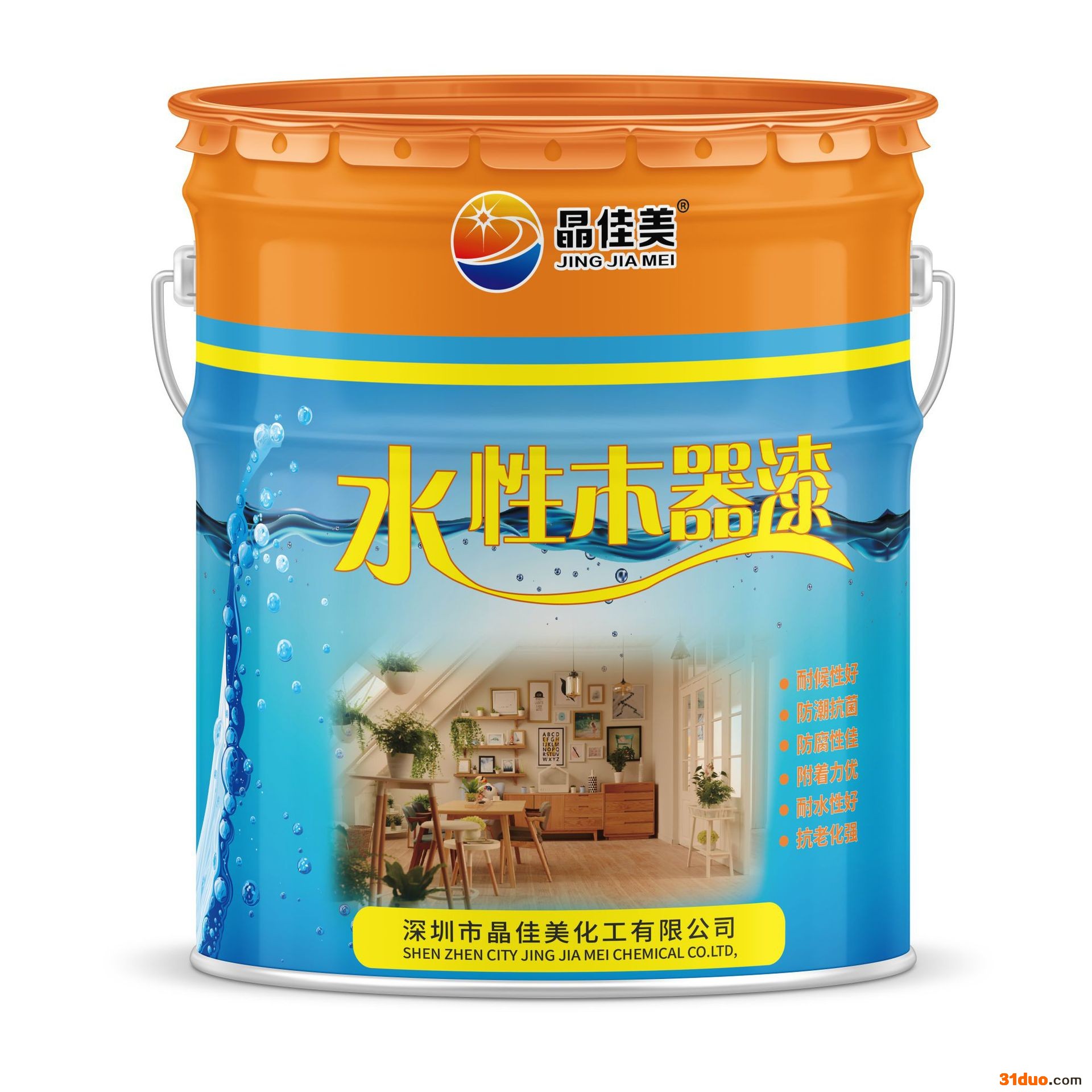 **水性木器漆清漆乳液室内家具修补涂料防水耐黄变漆20KG