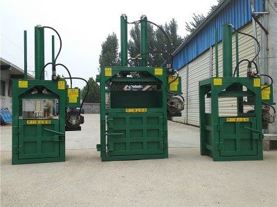 废旧皮革塑料打包机 编织袋打包机 慧聪机械40吨大油桶压扁机