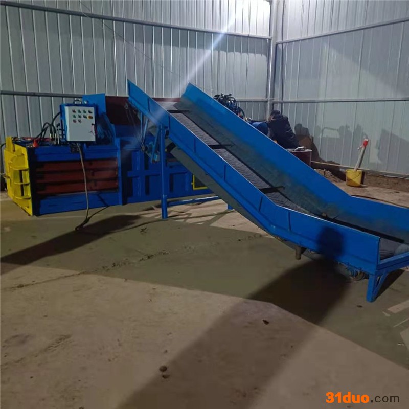 皮革碎料卧式打块机 高压足易拉罐压扁机 打包塑料瓶的机器