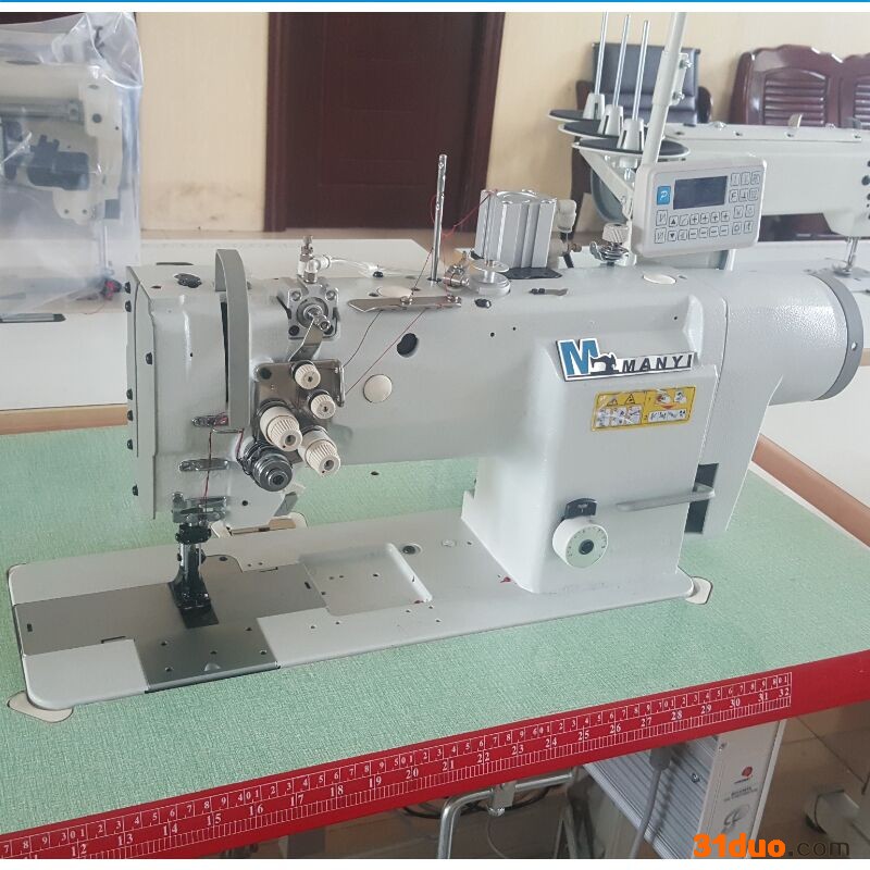 皮革双针电动厚料缝纫机 厚料双针缝纫机 厂家生产电脑同步车