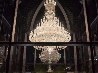 别墅大吊灯 售楼处水晶灯 酒店工程吊灯-大型水晶吊灯厂家，水晶吊灯定做
