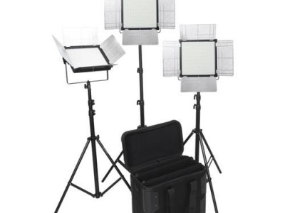 摄影灯厂家 摄影灯 富莱仕DOF牌D700 Plus三灯套装 LED影视灯 LED摄影摄像灯影视面板灯新闻采访补光灯