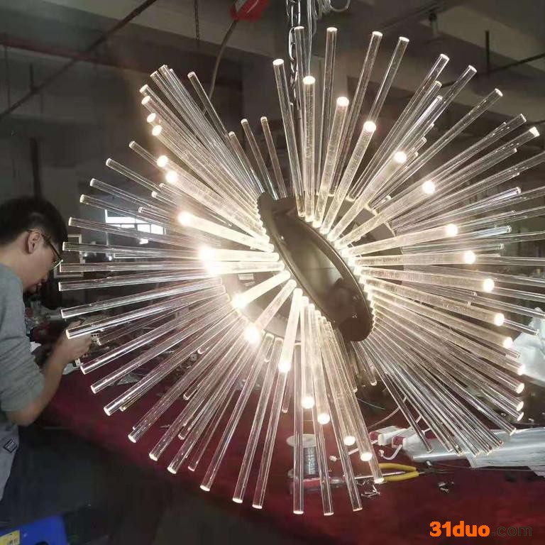 水晶灯**店水晶灯 酒店大堂灯-仰德水晶灯厂家，酒店水晶灯定制