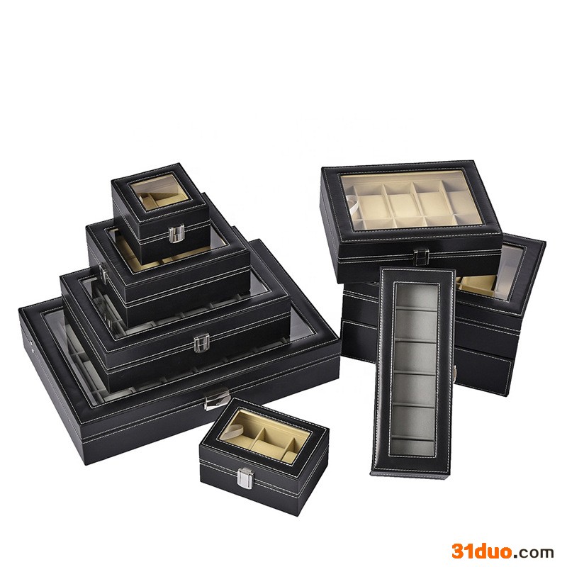 巧椟 手表盒韩版首饰炫酷皮革包装盒定制项链戒指耳环翻盖式首饰包装盒