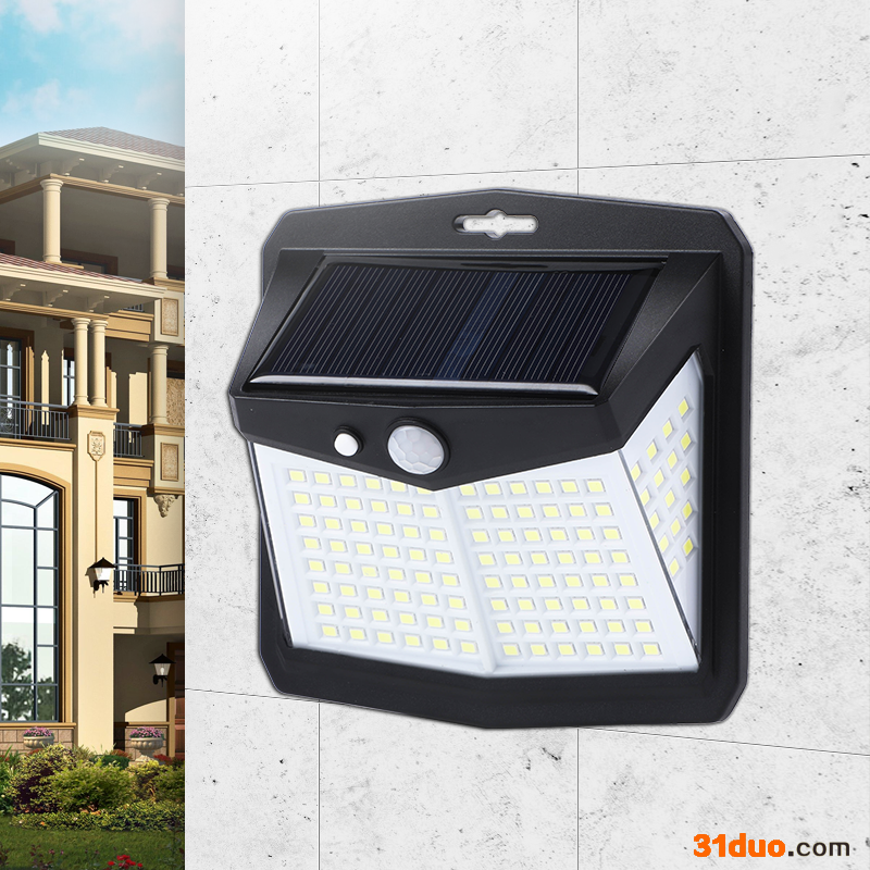 点点SL1883  太阳能壁灯厂家批发户 新农村太阳能路灯 户外庭院灯人体感应灯 led壁灯高亮 家用防水新农村照明