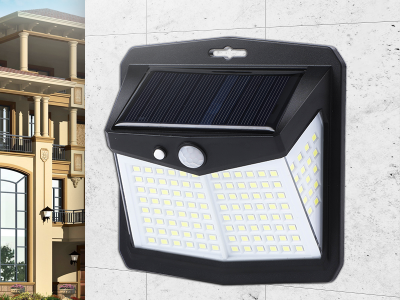 点点SL1883  太阳能壁灯厂家批发户 新农村太阳能路灯 户外庭院灯人体感应灯 led壁灯高亮 家用防水新农村照明