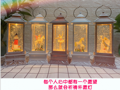 抖音同款雪花水晶风灯 创意桌面装饰小夜灯 插电式led台灯