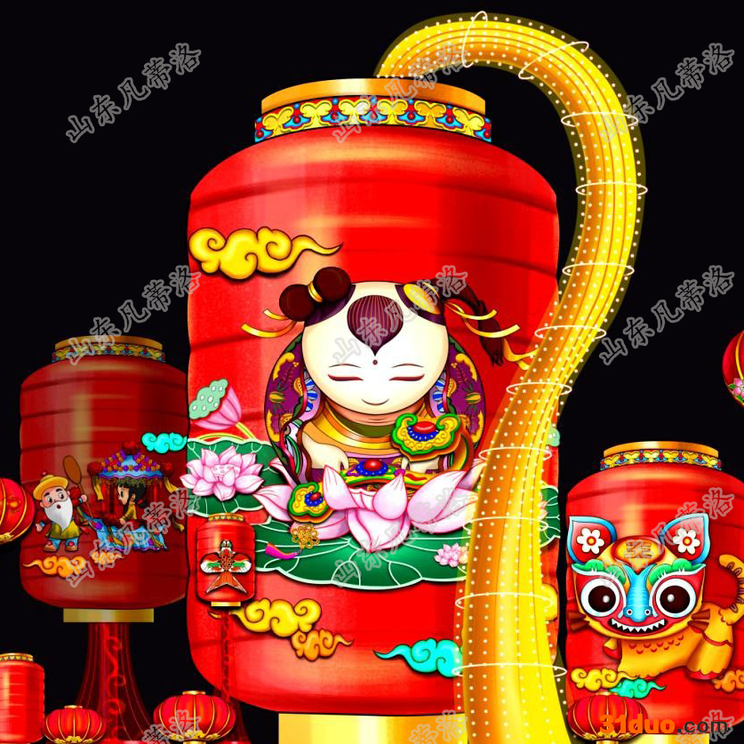 凡蒂洛2021春节元宵节花灯灯展 牛年造型新款商场商圈小区大型花灯彩灯厂家定制