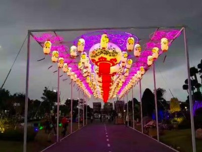 自贡彩灯花灯   自贡春节装饰灯 大型制作厂家迎春LED灯饰四川销售