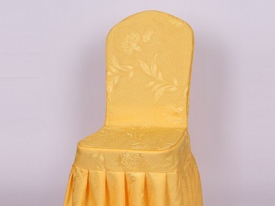 君康传奇纺织餐厅椅套宴会婚礼婚庆凳子套连体座椅罩定制