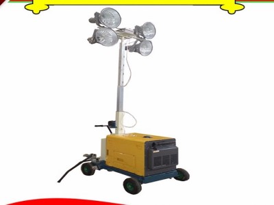 庆安QALV-400A 工程照明车汽油发电照明车自由升降的手推工程照明车