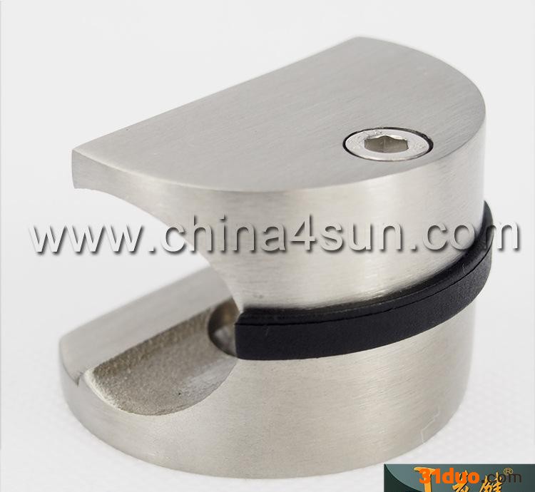 佛山花键不锈钢移门五金件不锈钢管夹轨道固定在墙五金件管夹 04A带防脱作用 滑轨固定件