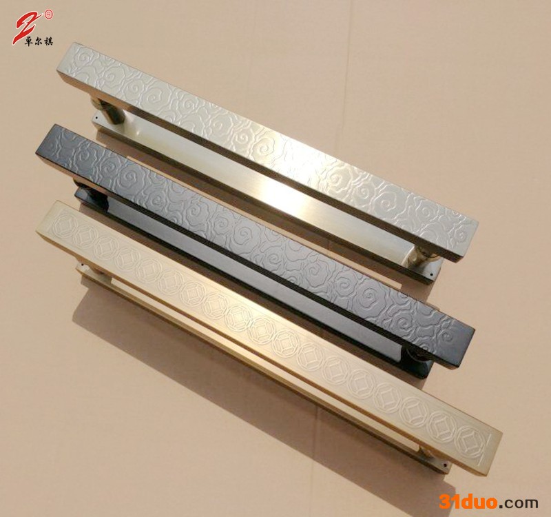 蚀刻小拉手  创意小执手 豪华淋浴房门把手   卫浴五金拉手配件