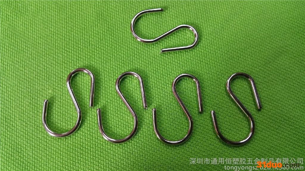 厂家供应五金挂钩，S钩，通用金属挂钩，货架挂钩