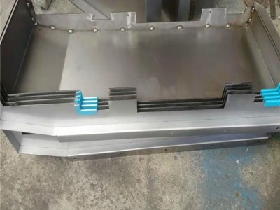 导轨盖板保护罩 立式加工中心钢板防护罩 机床导轨钢制防护拉板 可定做可维修