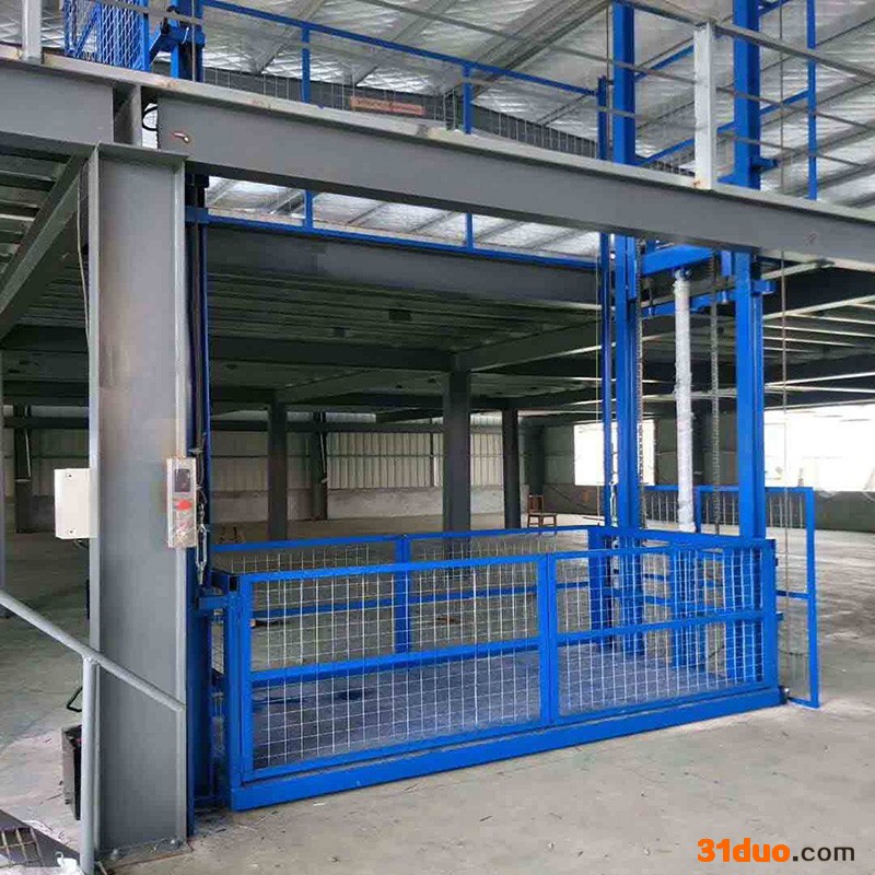 成山定做 导轨式升降机 导轨式升降平台 厂房导轨式升降机 仓库液压导轨式升降机