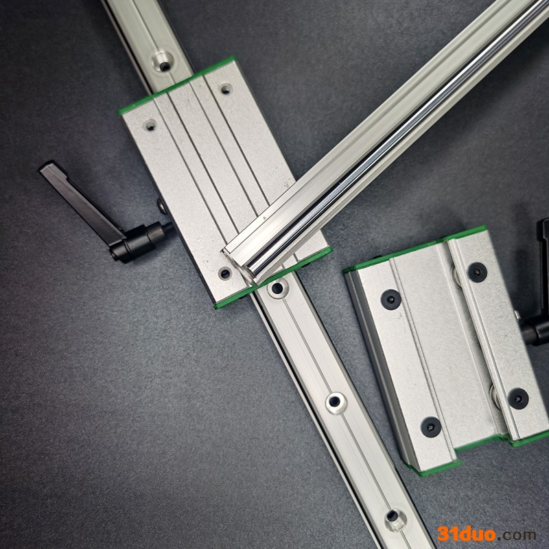 微米传动 外置双轴心导轨 LGD12直线导轨滑块 切割机导轨 外滑式铝轨现货