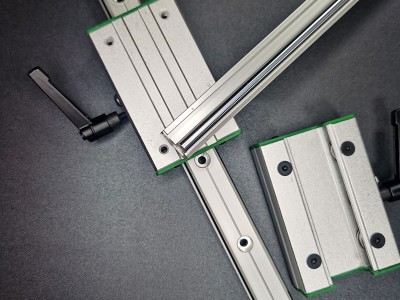 微米传动 外置双轴心导轨 LGD12直线导轨滑块 切割机导轨 外滑式铝轨现货