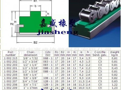 嘉盛按图生产导条 链条导轨 链板弯轨 PE链条导轨 CKG型导轨低价**