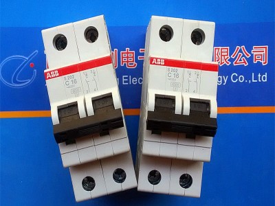ABB空气开关S203-D50 3P 50A微型断路器交流