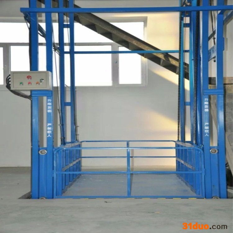 盛荣 固定运货提升机 导轨升降机 导轨升降平台 导轨式升降货梯