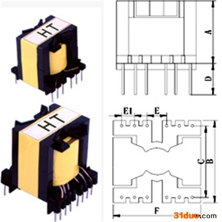 免费打样PQ高频变压器，实力源头厂家，快速定制[日进电子 高频变压器定制]