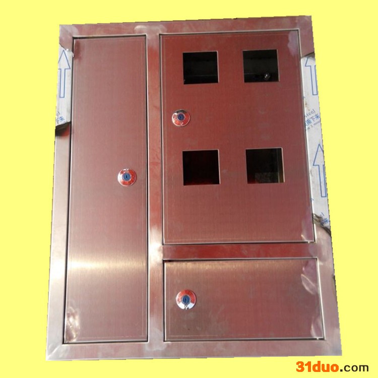 户外不锈钢电表箱 单相三相电表箱 光伏电表箱 三开门电表箱 多户家用电表箱