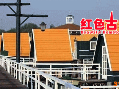 个性三角屋顶双层木屋定制、景观楼木屋、带车库木屋别墅