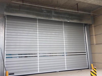 天津工厂地下车库遥控快速卷门  硬质螺旋快速门