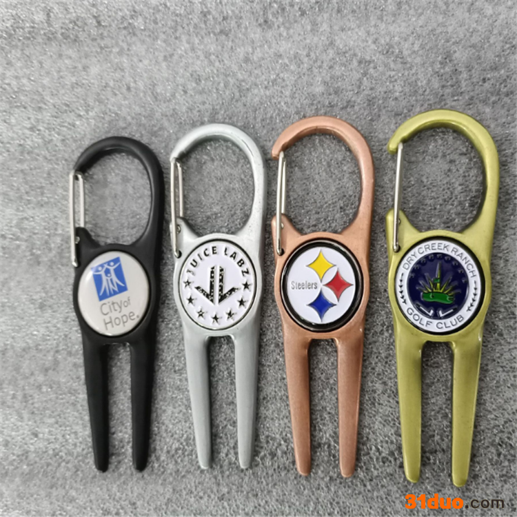 跨境新品 高尔夫球叉  草皮工具划线器   金属开瓶器golf