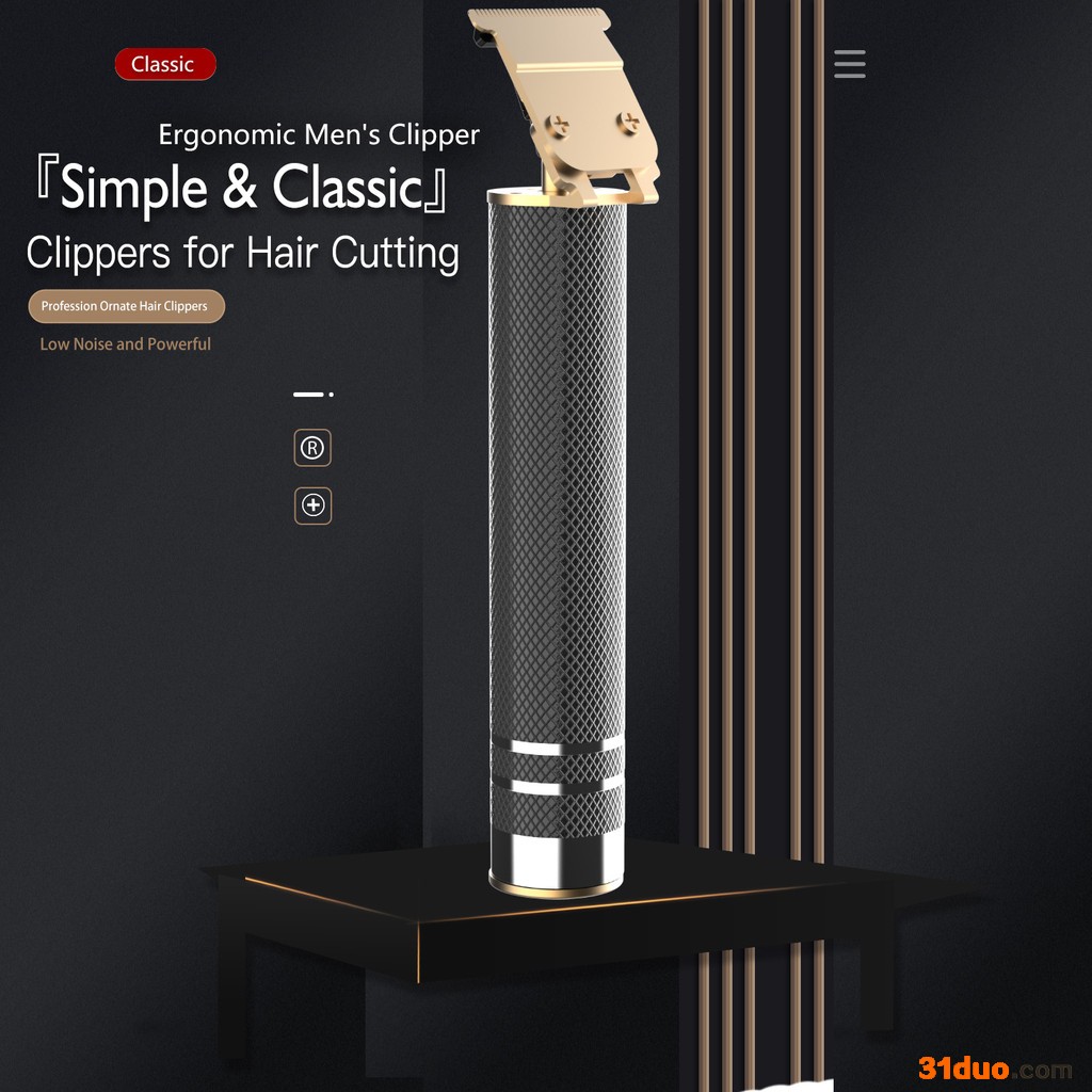 跨境热卖电推剪光头理发器剃0头理发剪油头电推子发廊专用推白