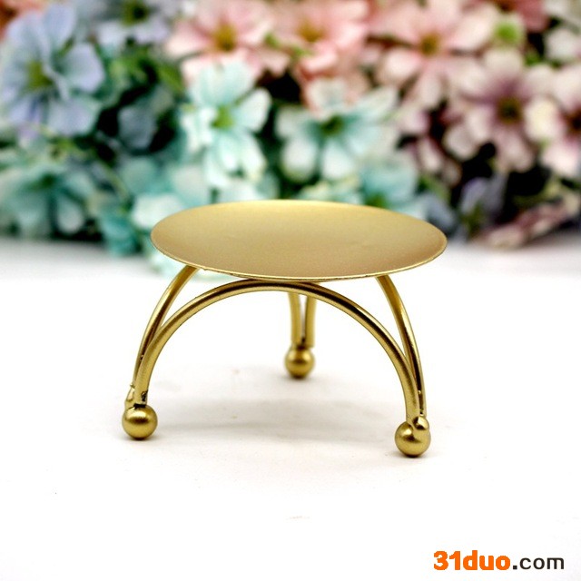 跨境优品几何圆形铁艺烛台桌面装饰摆件立体创意金属定制 欢迎来图定制