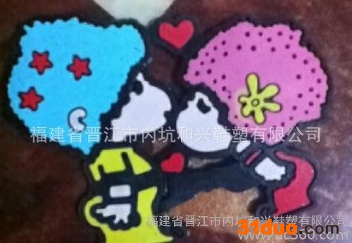 新款大量PVC滴塑商标 胶章 皮标 时尚简约（图）