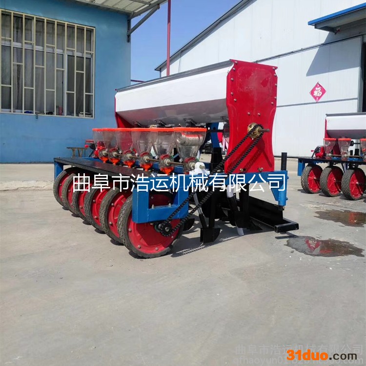 山东曲阜浩运机械种子蔬菜专用多功能谷子播种机 四六行蔬菜种子中药材播种机