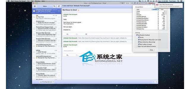 MAC系统设置Gmail通知器程序的技巧