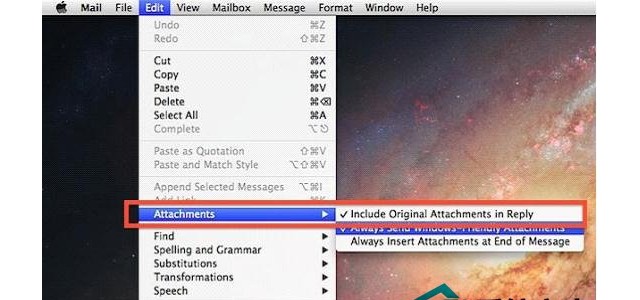 Mac OS X下如何在回复邮件时附件不丢失