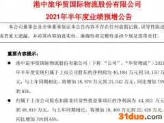 华贸物流：上半年净利润预计同比增长70%