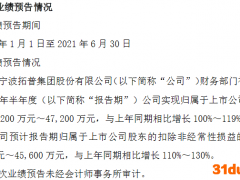拓普集团：上半年净利润预计同比增长100%