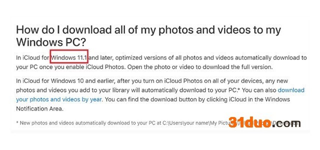 苹果神助攻 iCloud 支持页面出现微软 Windows 11