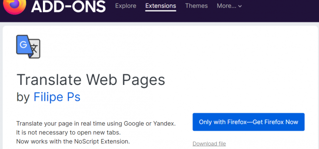 Firefox 火狐浏览器终于获得原生翻译功能：全程本地翻译