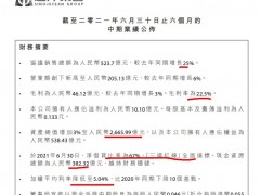 远洋上半年营业额同比增长6% “南移西拓”中销量与利润挑战连连