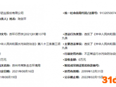 远洋药业“不正常运行水污染防治设施”被处罚款24.2万元