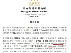 众安集团：料上半年净利同比跌至少80%