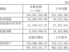 德宏股份：归属股东净利2462.67亿元，同比减少18.25%