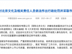 涉嫌通过《倩女幽魂》虚增利润1.9亿 证监会拟处罚北京文化及相关责任人员