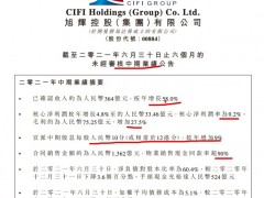 旭辉上半年收入同比增长57.99% 净利率同比降4.7个百分点至9.2%