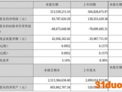 景峰医药2021年半年度净利8378.7万元 同比净利减少39.53%