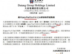 大唐集团控股前8月累计销售341.1亿元 单月销量环比增一成尚不及6月份