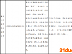 重庆山河医药股份有限公司一批次桑叶检出为“劣药” 被没收非法财物